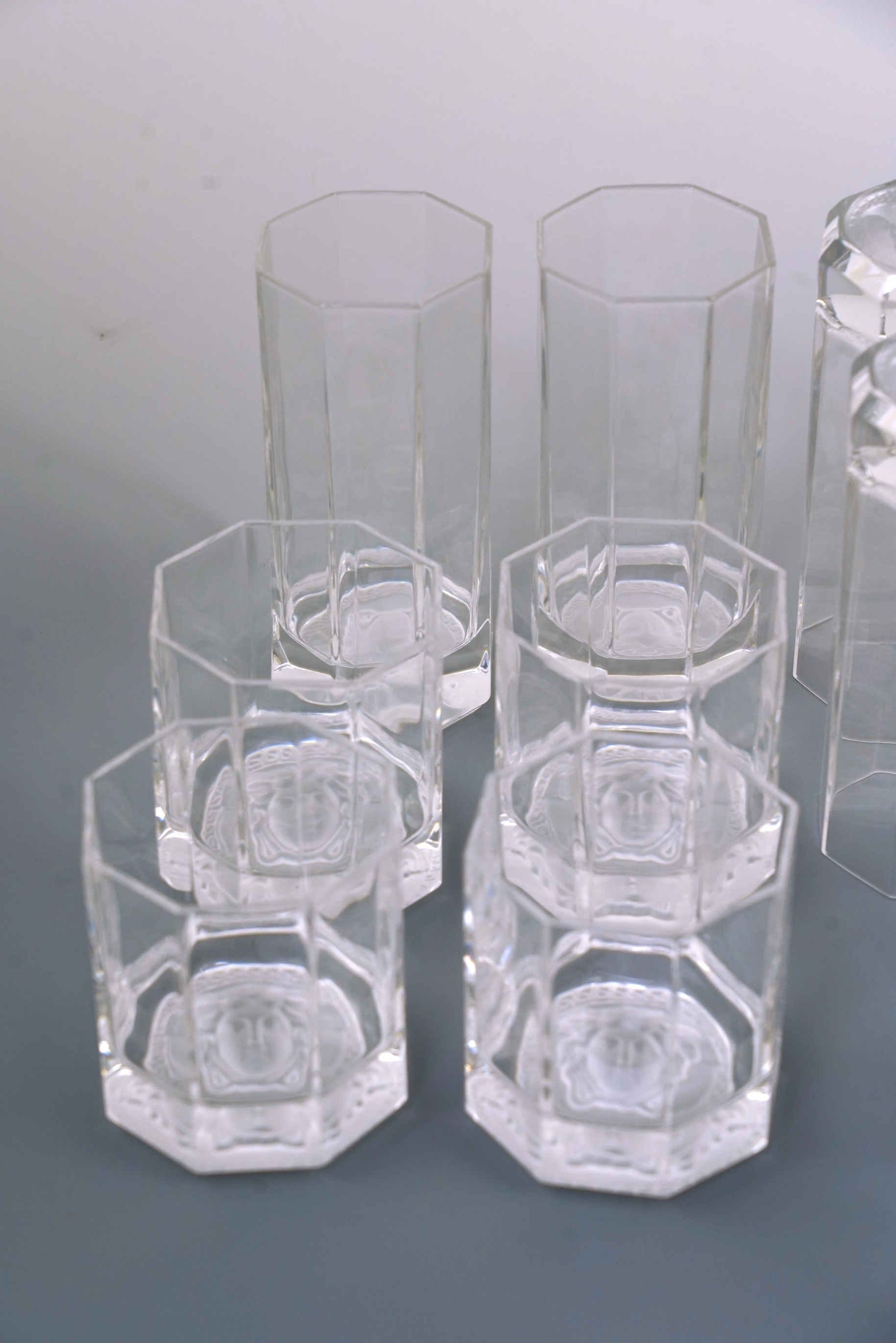 Rosenthal for Versace: A suite of 'Medusa Lumiere' drinking glasses